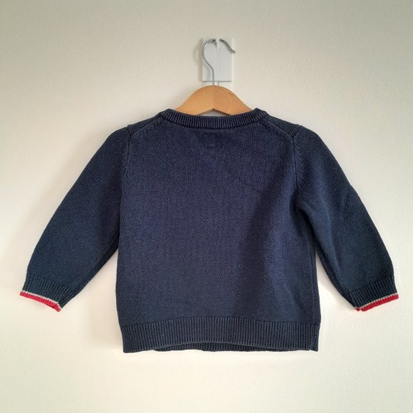 baby GAP Navy Sweater with Bear - Picture 4 of 16